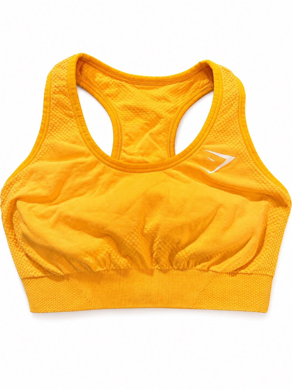 Gymshark Women's Seamless Sports Bra - Yellow Sz Small